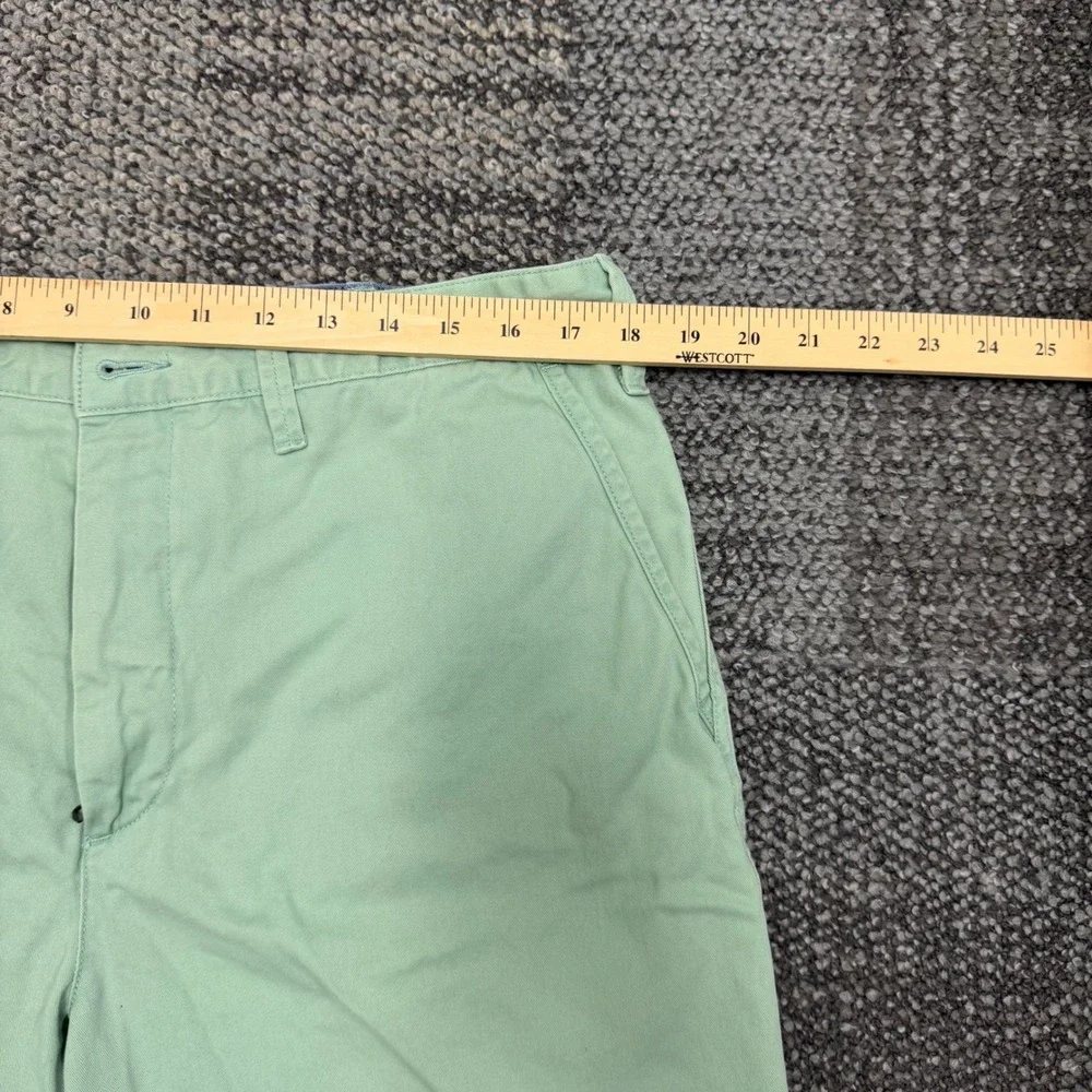 Polo Ralph Lauren Relaxed Fit Shorts Mens 36 Green Solid Cotton Chino Twill